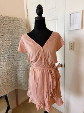 Pink Wrap Dress